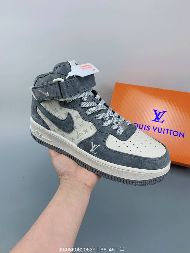 Nike Air Force 1 '07 Low Lv联名--空军一号 中帮 运动鞋 休闲鞋 折边针车 工艺难度大 原楦头原纸板 原装鞋盒 定制五金配件 内置全