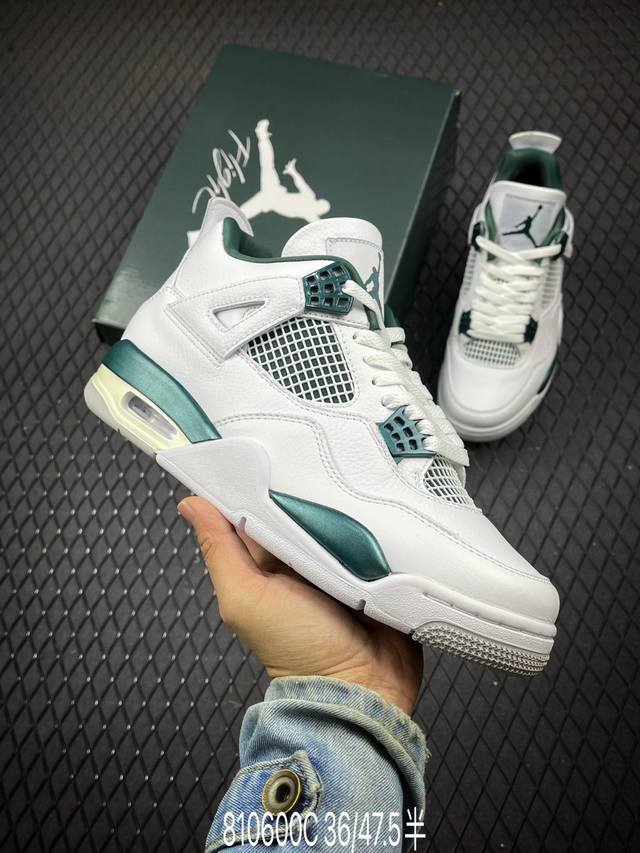 C Jordan Air Jordan 4 Oxidized Green＂Aj4乔4 白绿 男子文化篮球鞋 Fq8138-103 全新出货 专业外贸aj大厂出品