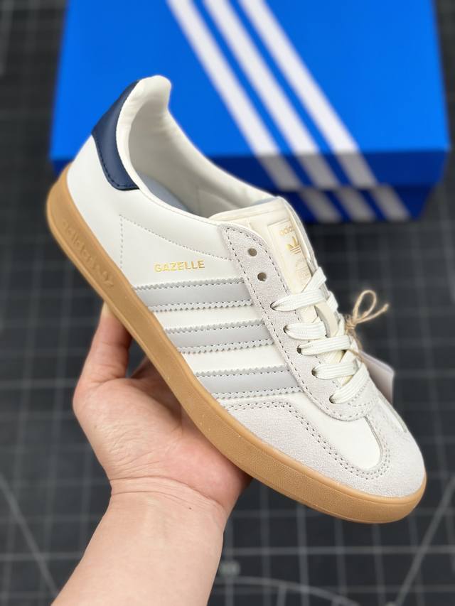 核心私 公司级adidas Originals Gazelle Indoor By三叶草休闲防滑耐磨低帮板鞋 鞋头出色设计 塑就出众贴合感 稳固的后跟贴合足部曲