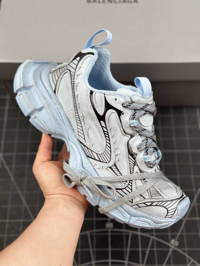 核心私 I8版 法国高端奢侈品牌-巴黎世家balenciaga 3Xl Sneakers 3+系列低帮复古阔型底姥爹风潮流百搭休闲慢跑鞋 男女鞋配件防尘袋及附送