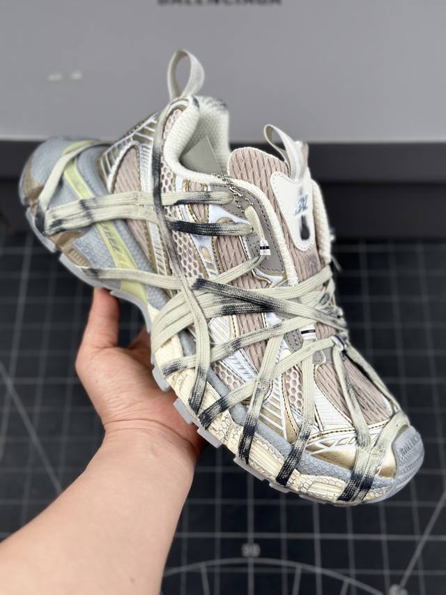 核心私 法国高端奢侈品牌-巴黎世家balenciaga 3Xl Sneakers 3+系列 网织做旧绑带低帮复古阔型底姥爹风潮流百搭休闲慢跑鞋 Balencia