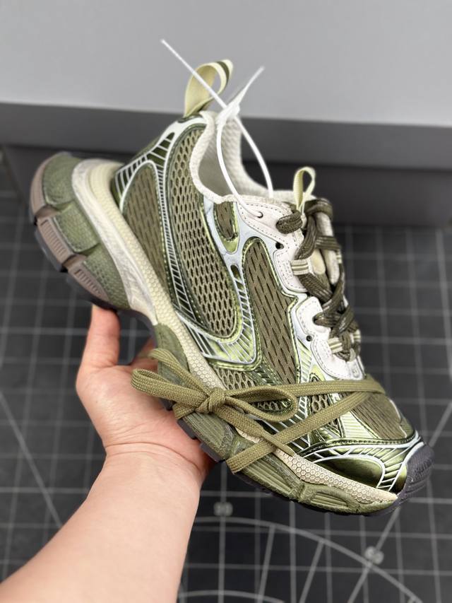 核心私 Vg版 法国高端奢侈品牌-巴黎世家balenciaga 3Xl Sneakers 3+系列低帮复古阔型底姥爹风潮流百搭休闲慢跑鞋 男女鞋配件防尘袋及附送