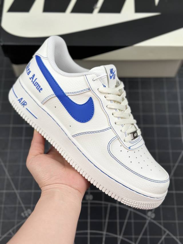 核心私 Vlone X Nk Air Force 1'07 Low 联名天蓝 空军一号低帮休闲版鞋 #原鞋开发 定制皮料 原楦头原纸板 纯正空军版型 内置全掌气