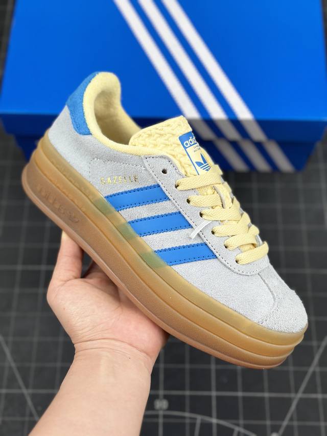 核心私 Ad Originals Gazelle Bold W 羚羊松糕系列复古百搭厚底增高低帮休闲运动板鞋 新的一年就要换新的打扮啦！除了设定变美、健身、减肥