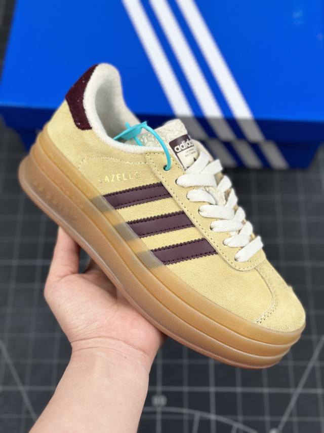 核心私 Ad Originals Gazelle Bold W 羚羊松糕系列复古百搭厚底增高低帮休闲运动板鞋 新的一年就要换新的打扮啦！除了设定变美、健身、减肥