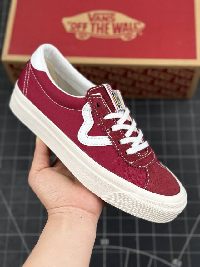 核心私 余文乐同款万斯vans酒红皮布 Style 73 Dx 范斯官方 安纳海姆酒红色低帮休闲板鞋 #搭配梭织唛 Off The Wall 鞋舌标也让它显得与