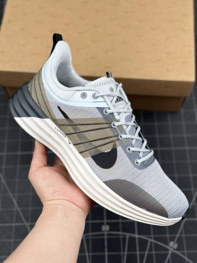 核心私 耐克nike Lunar Roam Alabaster 露娜太空漫步系列轻量透气休闲运动跑步慢跑鞋“养化米灰棕黑” #男女鞋半码制#用轻质网布搭配热熔工