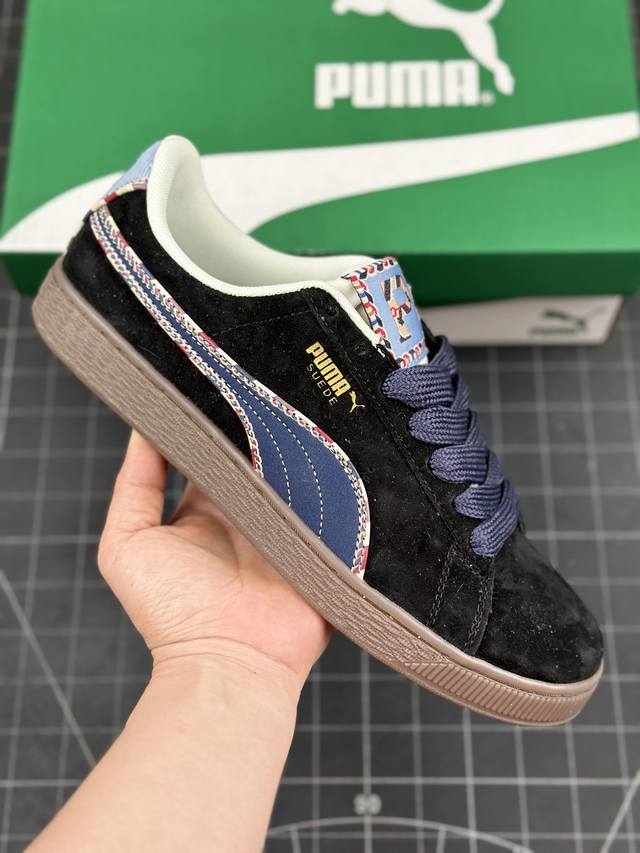 核心私 Puma Suede Bz Emb 2024新年款 彪马 防滑耐磨低帮德训板鞋 孔眼底座和脚趾凸起由猪八革材料制成 支持侧踏时的踏步工作 即使在健身房等