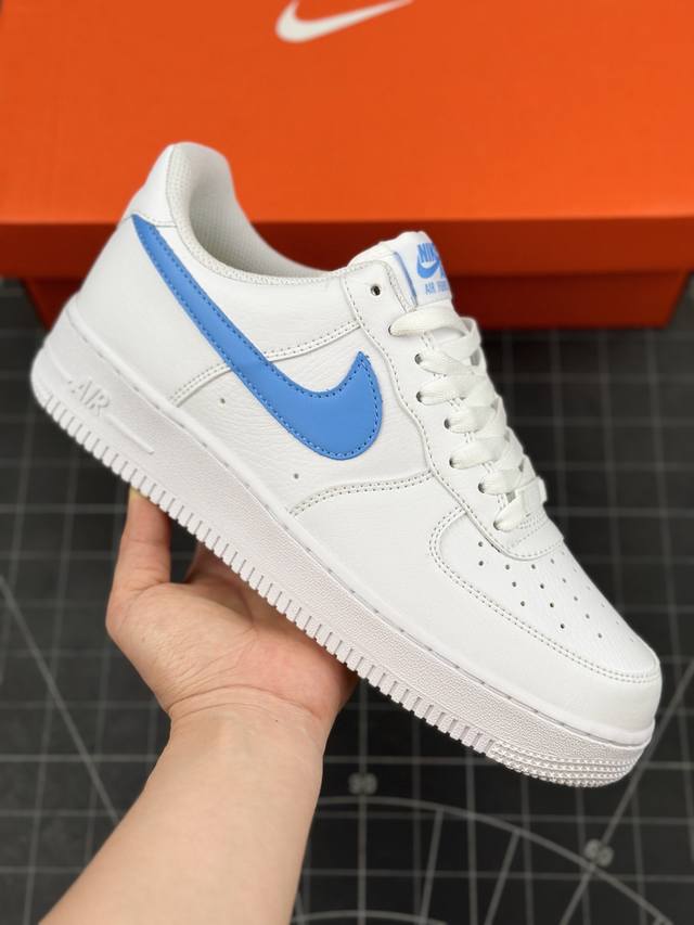 核心私 耐克nike Air Force 1’07 Low Next Nature White University Blue 空军一号经典低帮百搭休闲运动板鞋