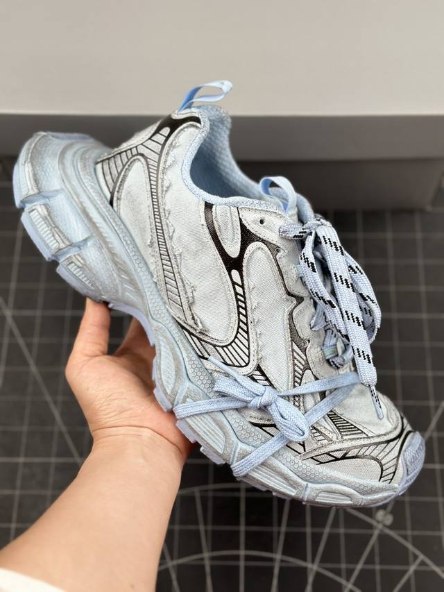 核心私 Xa版 法国高端奢侈品牌-巴黎世家balenciaga 3Xl Sneakers 3+系列低帮复古阔型底姥爹风潮流百搭休闲慢跑鞋 男女鞋配件防尘袋及附送