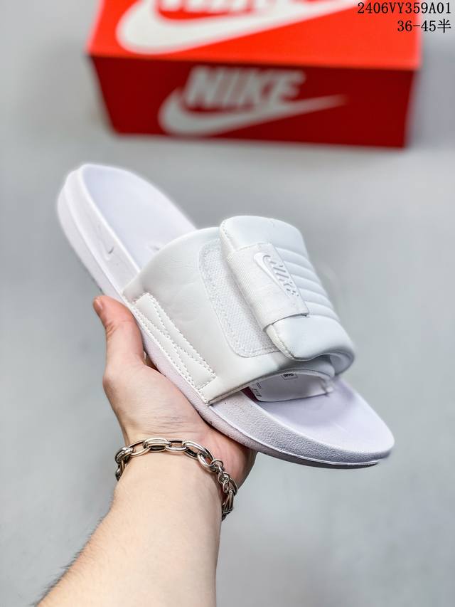 Nike Offcourt Adjust Slides 夏季单品 男女鞋半码制 采用超轻一次发泡revive底模鞋床#可吸汗织物衬里材料,柔软舒适夏季必备单品，