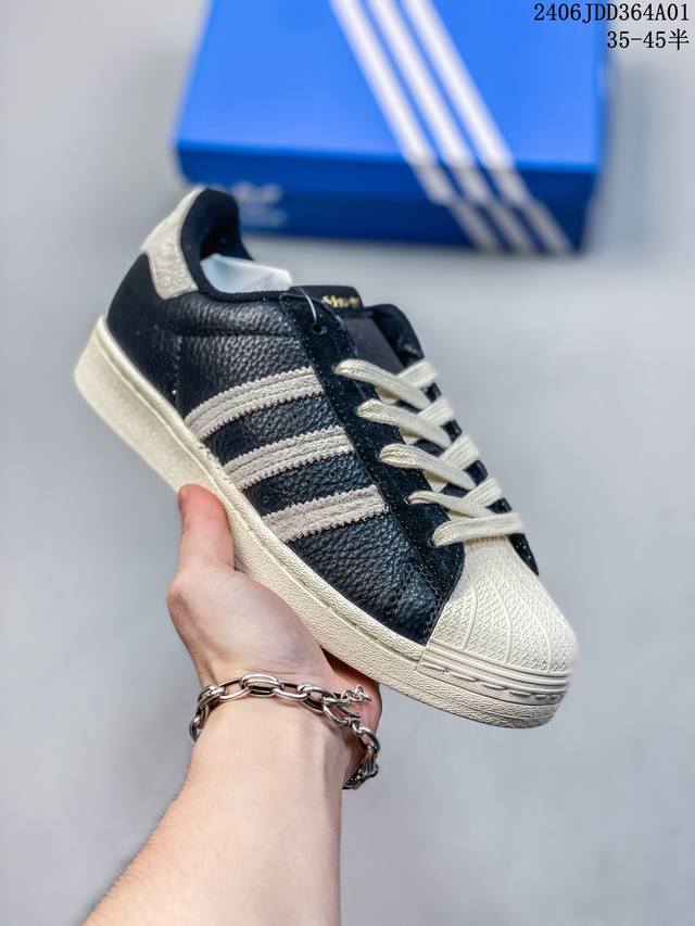 阿迪达斯adidas三叶草 Originals Superstar 贝壳头系列低帮经典百搭休闲运动板鞋 35-45真标半码 06Jdd364A01