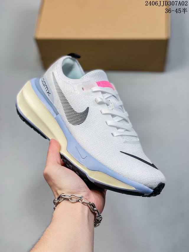 真标 耐克 Nike Zoomx Invincible Run Flyknit Fk 3S 不可战胜3代系列轻量飞织低帮休闲运动慢跑鞋 ，此鞋专为短跑运动员而生