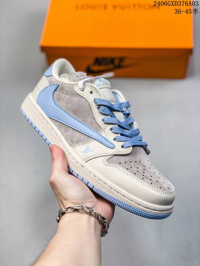 海外爆款限量发售！公司级 Travis Scott X Fragment Design X Jordan Air Jordan 1 Low Og Sp Lv联名