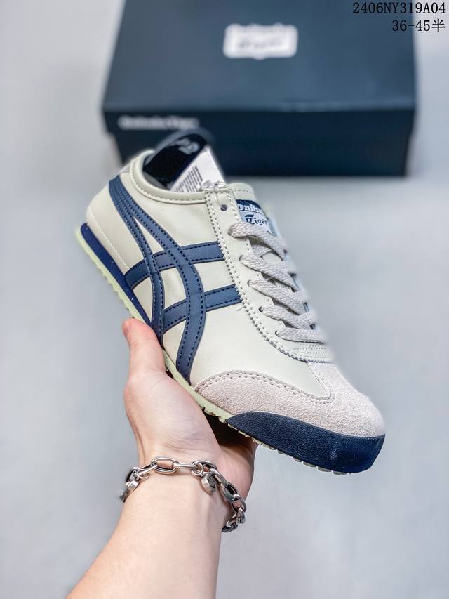 Asics 亚瑟士 男女鞋真标半码制 日产经典老牌-鬼塚虎 Onitsuka Tiger Mexico 66经典墨西哥系列复古经典百搭板鞋休闲运动鞋慢跑鞋 采用