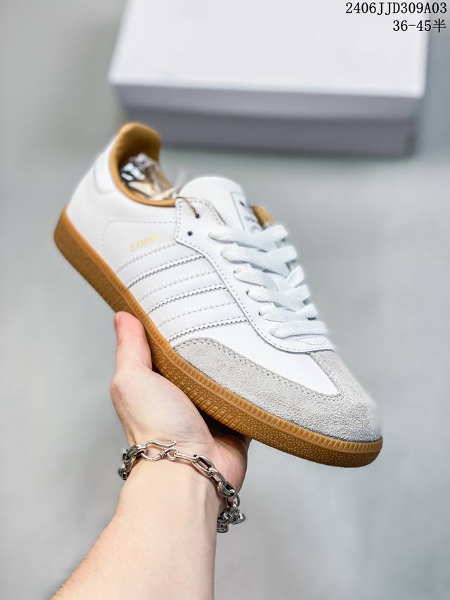 Adidas Originals Sammba Og 黑色 黑白 白色男女同款复古低帮板鞋 尺码：36-45半 编码：06Jjd309A03