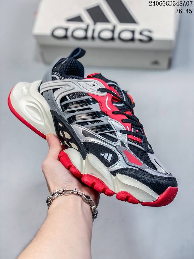 Adidas 阿迪达斯 原楦原纸版开发版型，采用硬质牛剖革组合牛津布鞋面材质，搭载减震科技恢复性高密eva中底,防滑耐磨rb橡胶外底阿迪 巴黎世家3Xl 平替来