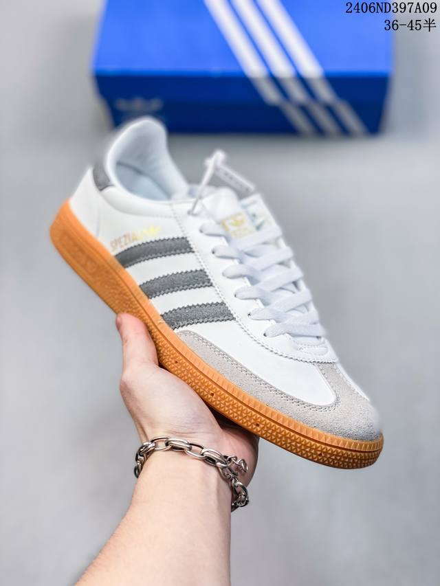 Adidas Handball Spezial 三叶草手球特别版圣帕特里克节联名款 全鞋采用yezzy500一样的皮料 进口长绒皮，特殊工艺技术 原盒包装 牛筋