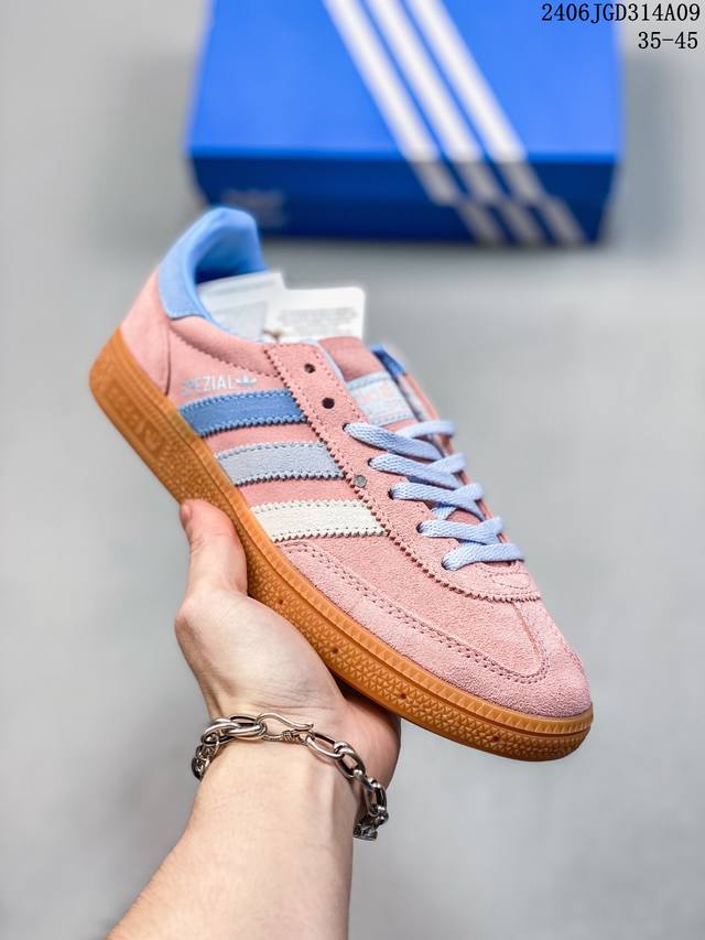 真标半码 adidas阿迪达斯 Handball Spezial 复古运动休闲板鞋 size：35-45半 06Jgd314A09