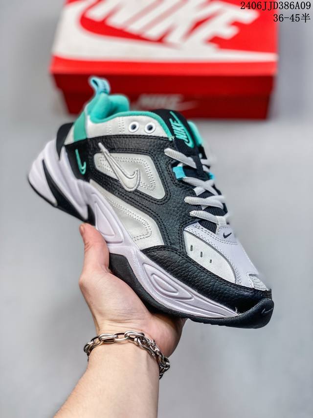 真标带半码耐克nike Wmns M2K Tekno 复古潮流百搭休闲运动老爹鞋 经典复古夸张流线极符 风靡老爹元素 外形延续当下潮流得未来感老爹鞋 设计干净