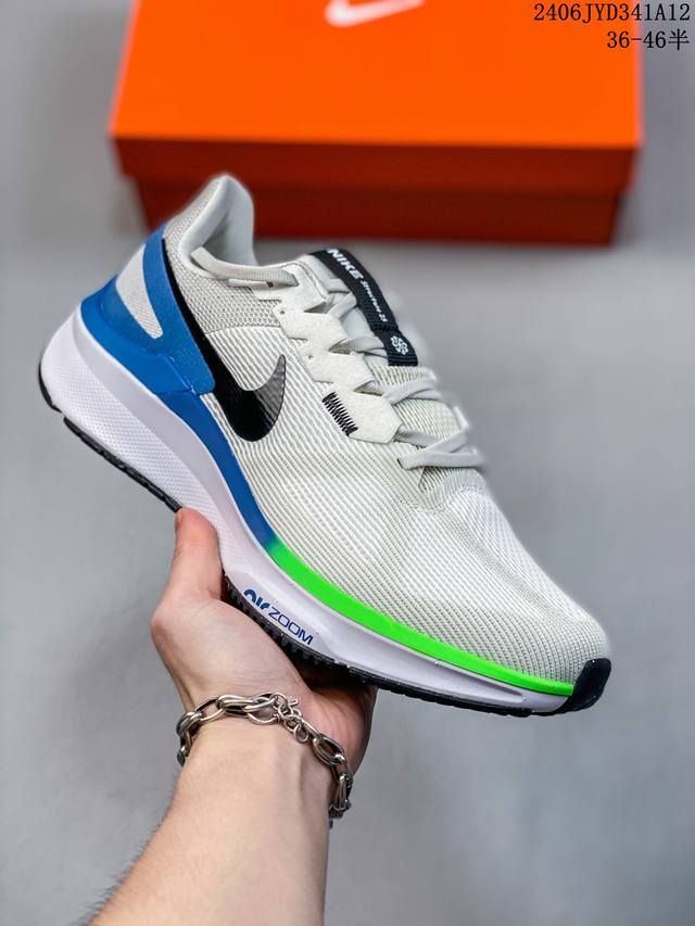 公司级nike Air Zoom Structure 登月 25代 网面透气跑鞋 官方一比一制作 纯原版本 原装组合大底 采用透气网眼鞋面搭配外翻式鞋口，为脚跟