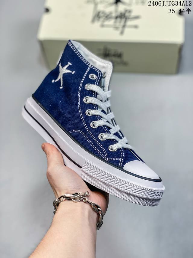 匡威新款更新 硫化工艺 Stussy X Converse Chuck Taylor 斯图西2024全新联名鞋款 海外地区同步发售 美国潮牌 斯图西stussy