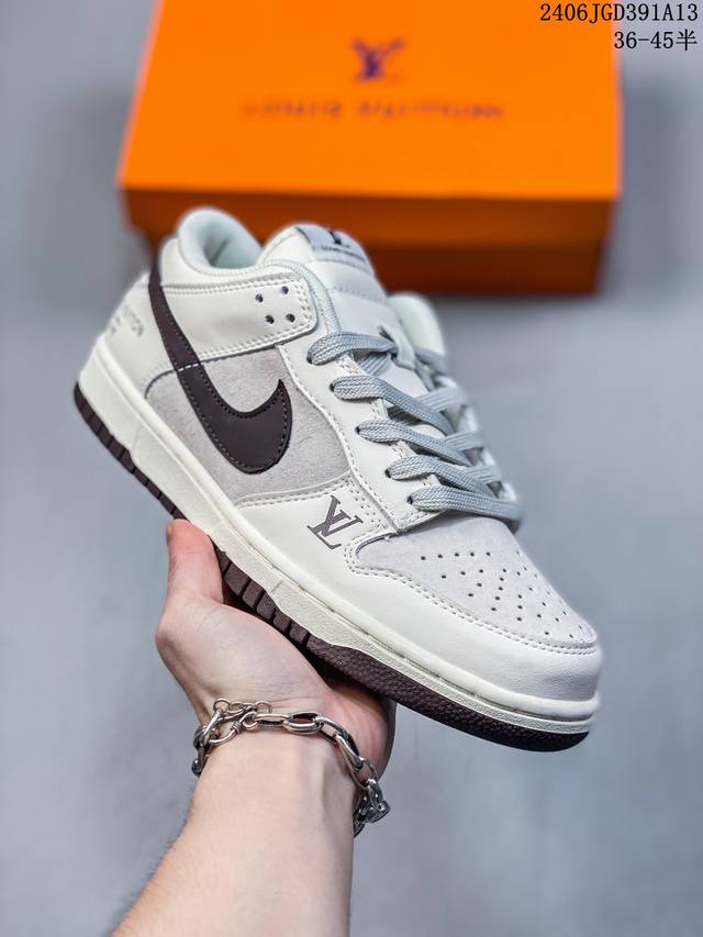 Nike Dunk Sb Low耐克 Sb 路易威登lv 联名 低帮 联名高端定制 Sb低帮运动休闲板鞋 大厂出品 高清洁度 原厂鞋底 货号：Fc1688-13