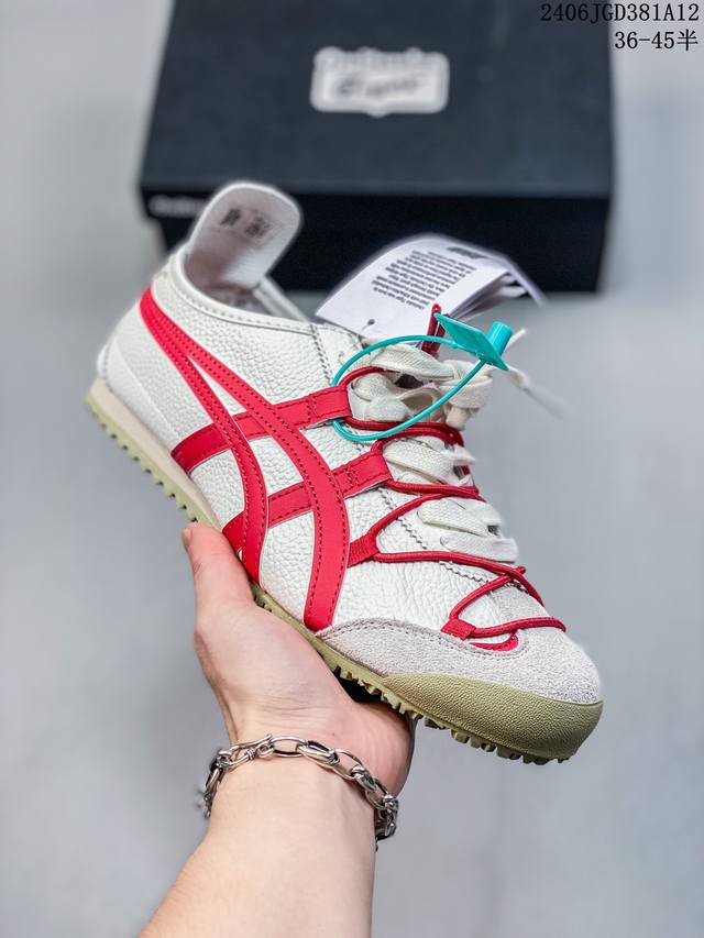 公司级真标带半码 asics亚瑟士 Onitsuka Tiger Mexico66 鬼冢鞋虎底采用磨耐防橡滑胶底大富有弹性，缓减冲震 06Jgd381A13