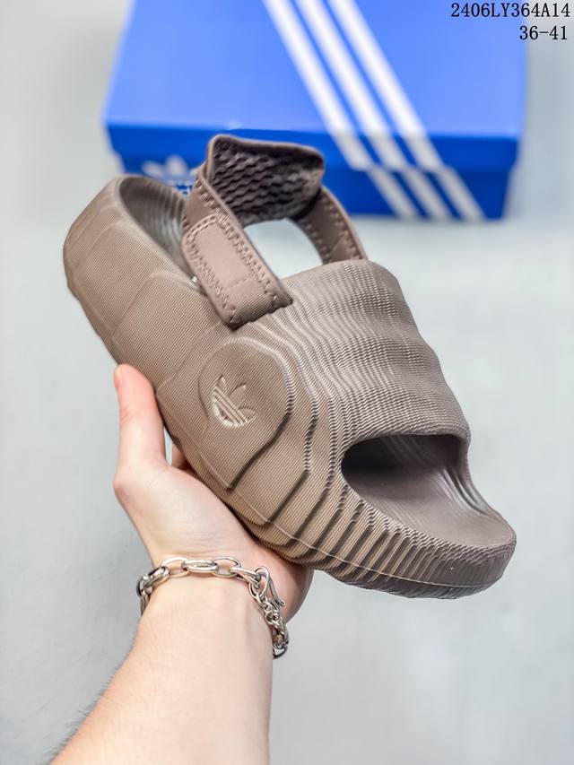 阿迪达斯 Adidas Adilette 22 阿迪夏季新款3D打印沙滩休闲拖#套入式拖鞋68154Astoo 36-41 06Ly364A14