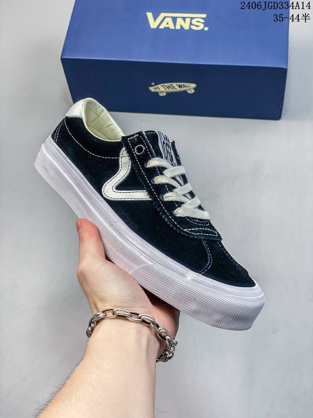 Vans T字头德训鞋来了 vans范斯 Premium 高阶支线sport 73 经典黑白麂皮男女款情侣板鞋休闲帆布鞋 该支线继承了vault Og与安纳海姆