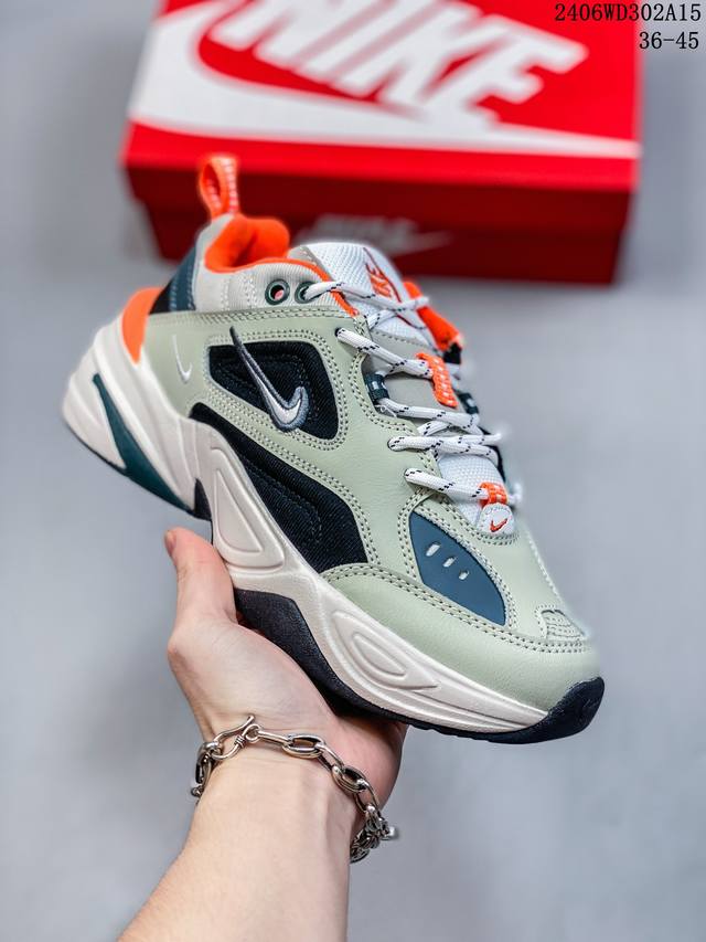 真标带半码耐克nike Wmns M2K Tekno 复古潮流百搭休闲运动老爹鞋 经典复古夸张流线极符 风靡老爹元素 外形延续当下潮流得未来感老爹鞋 设计干净