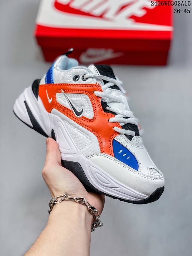 真标带半码耐克nike Wmns M2K Tekno 复古潮流百搭休闲运动老爹鞋 经典复古夸张流线极符 风靡老爹元素 外形延续当下潮流得未来感老爹鞋 设计干净