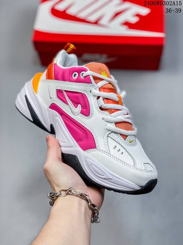 真标带半码耐克nike Wmns M2K Tekno 复古潮流百搭休闲运动老爹鞋 经典复古夸张流线极符 风靡老爹元素 外形延续当下潮流得未来感老爹鞋 设计干净