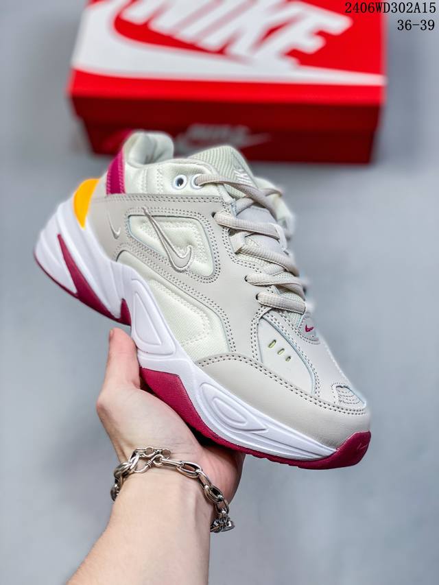 真标带半码耐克nike Wmns M2K Tekno 复古潮流百搭休闲运动老爹鞋 经典复古夸张流线极符 风靡老爹元素 外形延续当下潮流得未来感老爹鞋 设计干净