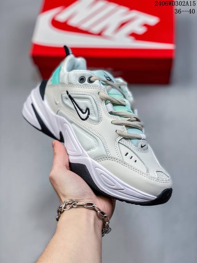 真标带半码耐克nike Wmns M2K Tekno 复古潮流百搭休闲运动老爹鞋 经典复古夸张流线极符 风靡老爹元素 外形延续当下潮流得未来感老爹鞋 设计干净