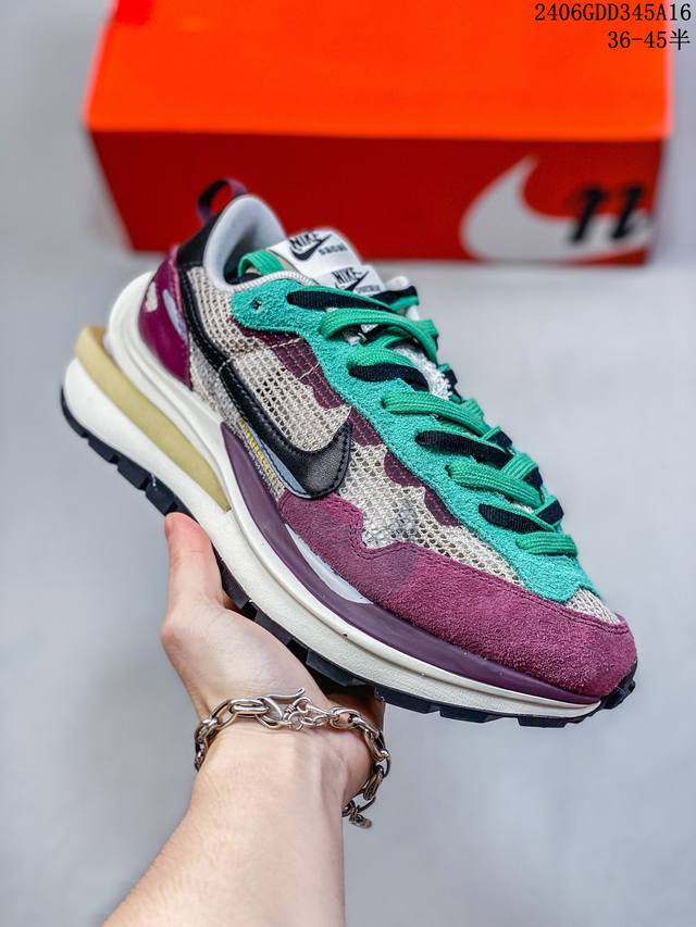 36-45公司级真标带半码 nike 耐克 Vaporwaffle Sacai 时尚潮流 舒适耐磨 休闲防滑华夫跑鞋 06Gdd345A15