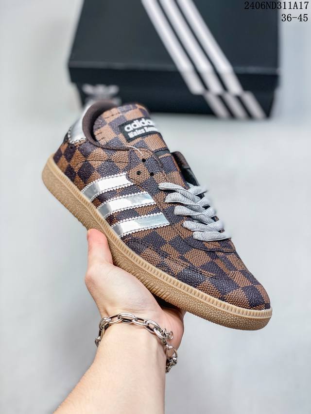 阿迪达斯 三叶草adidas Samba Vegan Og桑巴舞系列绅士德训足球风百搭低帮休闲运动板鞋 36-45 id：06Nd311A17