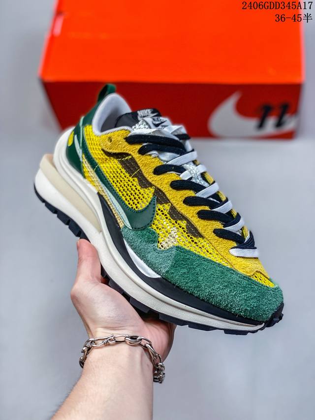 36-45公司级真标带半码 nike 耐克 Vaporwaffle Sacai 时尚潮流 舒适耐磨 休闲防滑华夫跑鞋 06Gdd345A17