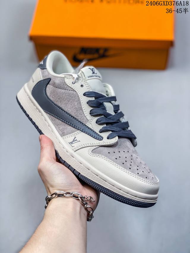 海外爆款限量发售！公司级 Travis Scott X Fragment Design X Jordan Air Jordan 1 Low Og Sp Lv联名