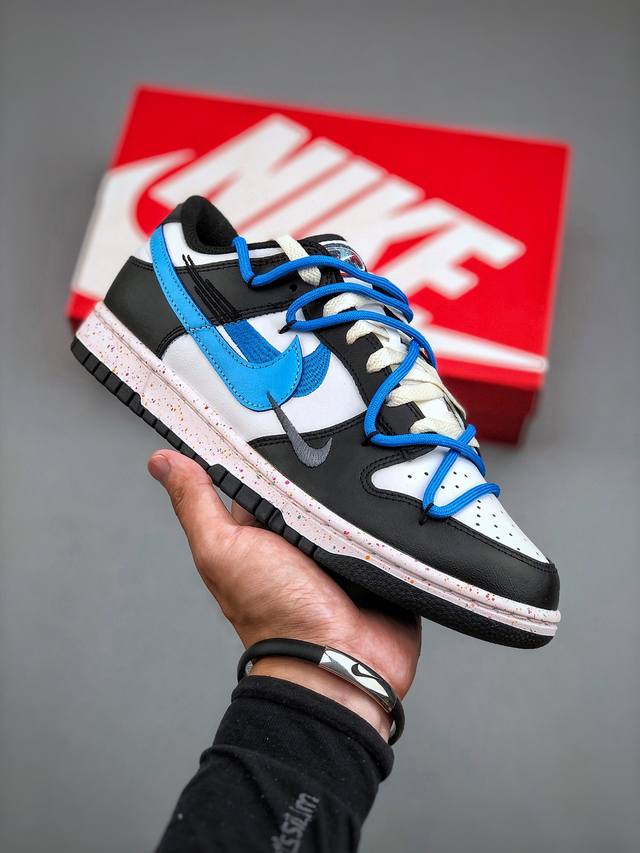 年中大促 Cs版本 Nike Dunk Low Multi Color 活力三勾 定制版解构绑带休闲板鞋 Fd4623-141 #大厂高品质出货 原装头层材料