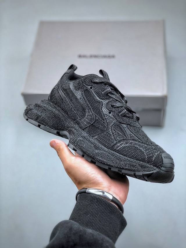 巴黎世家balenciaga Runner Sneaker 慢跑系列 满钻 低帮复古野跑潮流姥爹风百搭休闲运动慢跑鞋男女鞋原版一致配件防尘袋及附送鞋带#全部采用