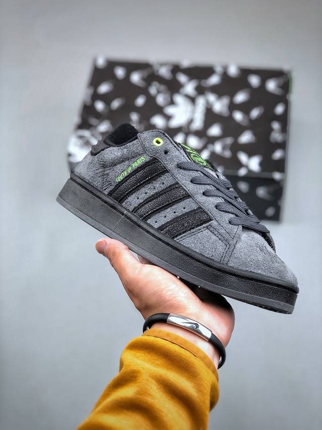 Adidas Originals Campus 00S 学院系列面包风经典复古低帮百搭休闲运动板鞋 联名深灰绿 Ie8349 尺码：36-45 半