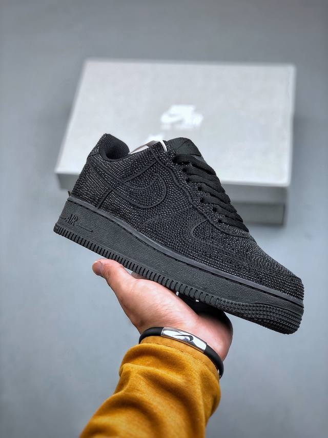 Nike Air Force 1 Low 黑珍珠 空军一号低帮运动休闲板鞋原楦头原纸板 打造纯正空军版型 专注外贸渠道 全掌内置蜂窝气垫 原盒配件 原厂中底钢印