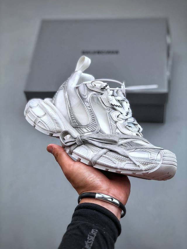 Fvg版 法国高端奢侈品牌-巴黎世家balenciaga 3Xl Sneakers 3+系列低帮复古阔型底姥爹风潮流百搭休闲慢跑鞋男女鞋配件防尘袋及附送鞋带,升