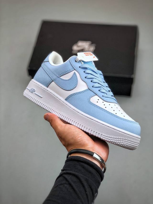 Nike Air Force 1 Low 07 白蓝 原楦头原纸板 打造纯正低帮空军版型专注外贸渠道 全掌内置蜂窝气垫 原盒配件 原厂中底钢印、拉帮完美 官方货