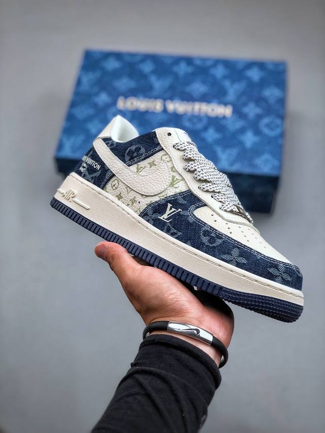 Nike Air Force 1 Low 07 Lv联名 原楦头原纸板 打造纯正低帮空军版型专注外贸渠道 全掌内置蜂窝气垫 原盒配件 原厂中底钢印、拉帮完美 官