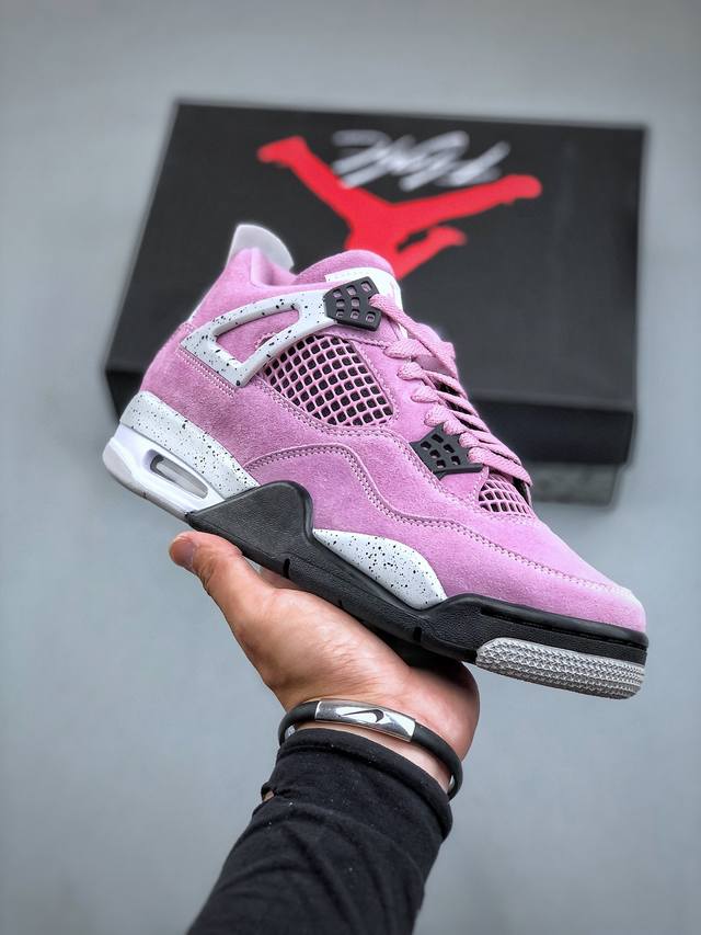 Air Jordan Aj4 Wmns Orchid 猛男粉 Aq9129-501 全新升级改良 原鞋原楦原纸板同源开发 完美呈现乔4的版型 内侧正确双色网格