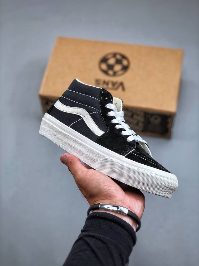 Vans Sk8-Hi Vr3 范斯官方 经典黑白中帮 简约休闲帆布鞋 #工艺：硫化1:1 尺码：35-44 半