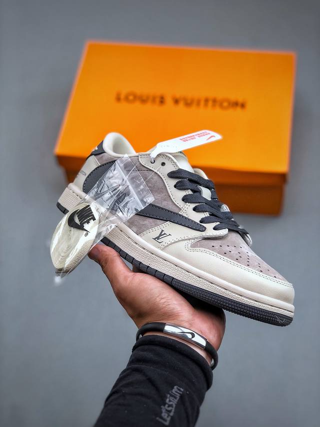 Travis Scott X Fragment Design X Jordan Air Jordan 1 Low Og Sp Aj1 乔1Lv联名暮云灰 低帮文