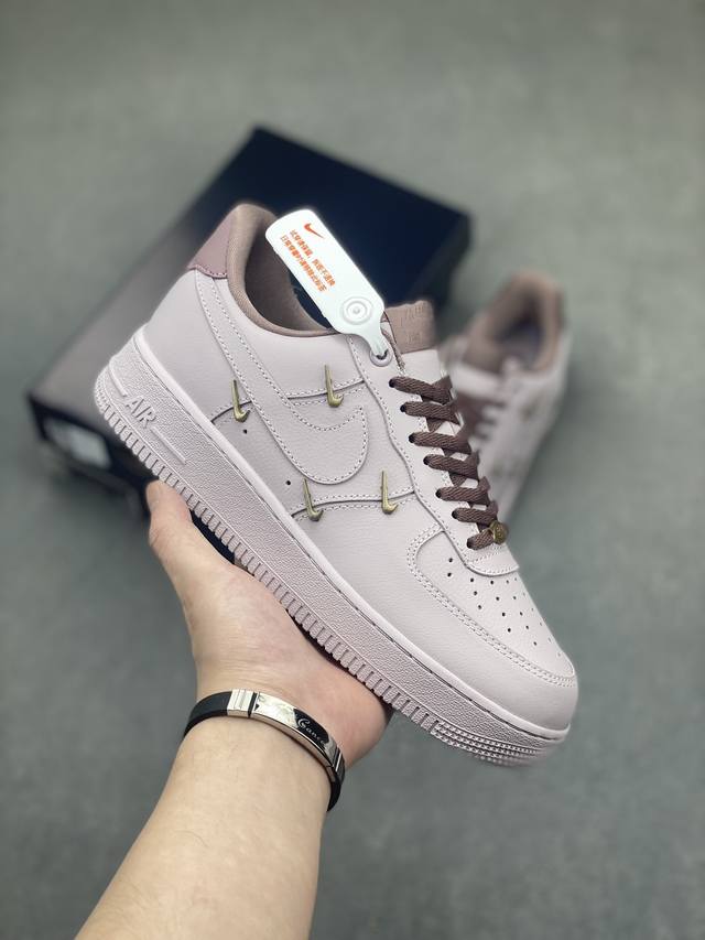 独家订单 直击底价 长期补货 nike Air Force 1 Low 豆沙粉银钩 空军一号低帮运动休闲板鞋 原楦头原纸板 打造纯正空军版型 专注外贸渠道 全掌